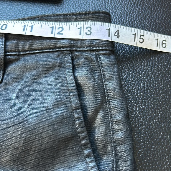 AG Adriano Goldschmied Caden Leatherette Tailored Trousers Black Pant Sz 24 - Picture 14 of 16